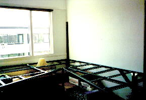 First is how the room looked after I began to install the base of the construction